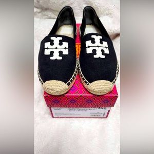 Authentic Tory Burch espadrille colour black and white
